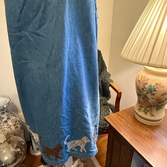 Vtg Torpedo International Blue Jean Denim Button Up Jumper Retro Pockets CATS S - Picture 4 of 8